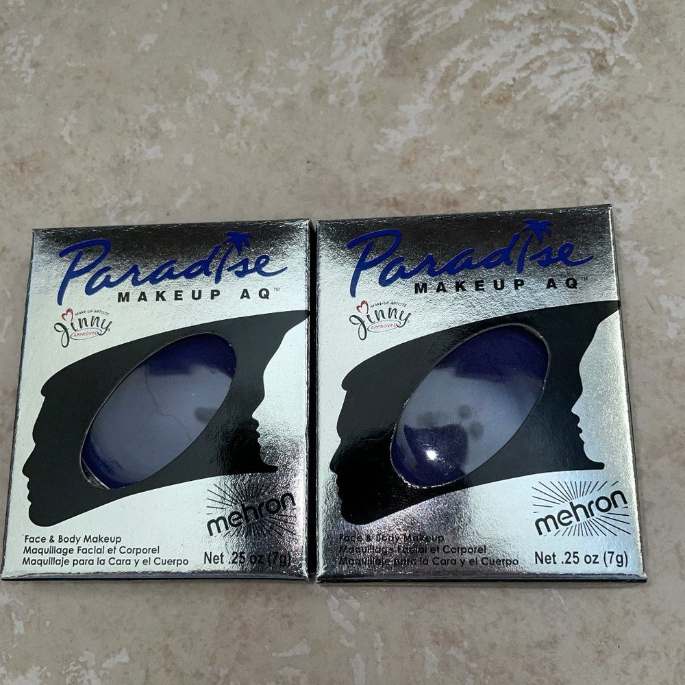 2 MEHRON VIOLET PARADISE PALET REFILLS COSTUME STAGE THEATRICAL MAKEUP NEW